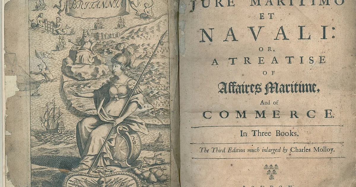 Source: Charles Molloy, DE JURE MARITIMO ET NAVALI (London, 1682), call no. JX 4410 M73 1682.