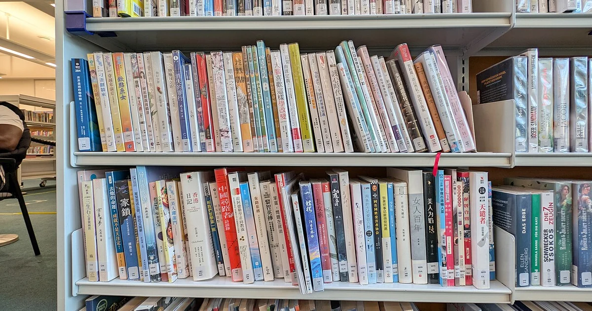 Chinese books in Jubilee Library, Brighton